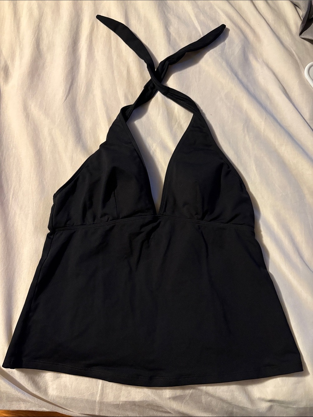 La Blanca Black Swim Top - Halter Style